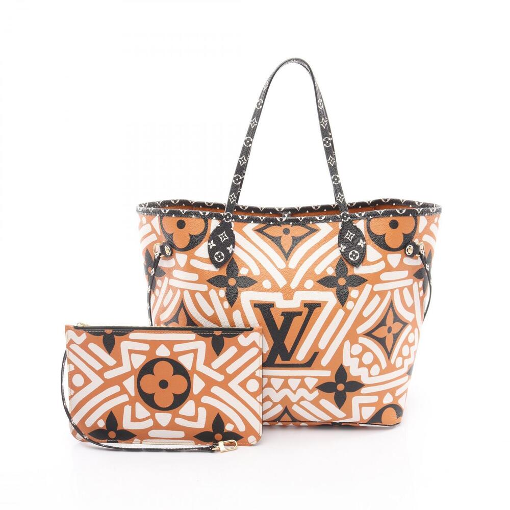 Louis Vuitton Neverfull LV Crafty Monogram Giant Caramel Tan Tote Bag Canvas